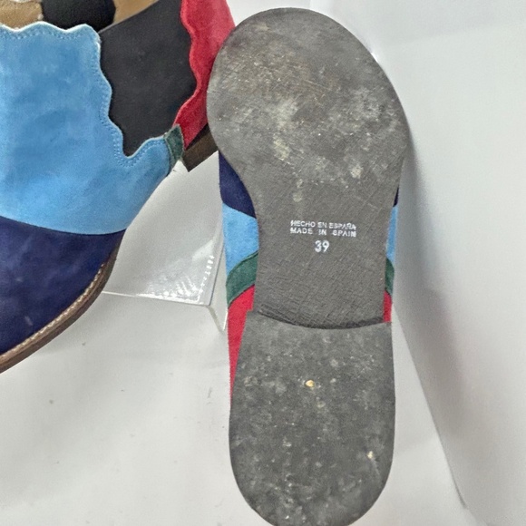 Anthropologie Patchwork Colourblock Chelsea Suede Boots, Size 39 - Picture 5 of 8